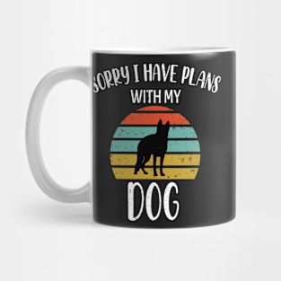 Sorry I Have Plans With My German Shepherds Dog - German Shepherds Retro Gift Mug